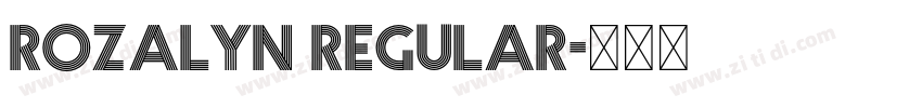Rozalyn regular字体转换